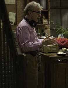 Woody Allen no set de filmagem