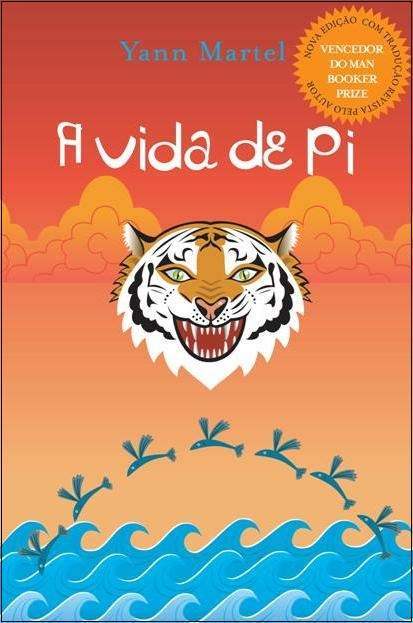 Alegre capa brasileira de A Vida de Pi.
